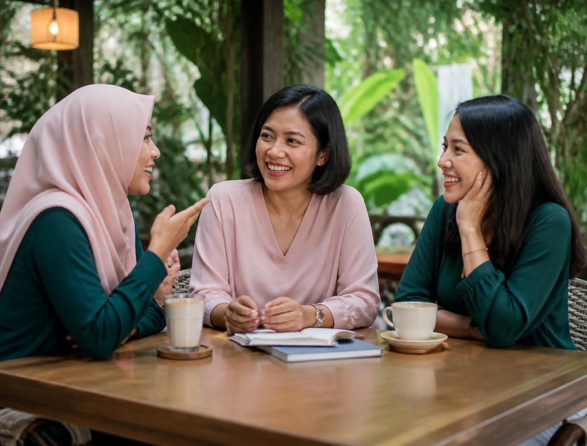 Mothers chatting together